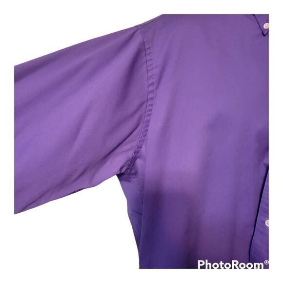 Izod Purple Relaxed Fit Button Down Shirt Size 17 (32/33) - Picture 2 of 7